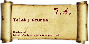 Teleky Azurea névjegykártya